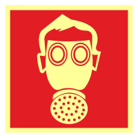 Знак F12 Место расположения средств индивидуальной защиты фотолюминесцентный, 100х100 Знак F12 Место расположения средств индивидуальной защиты фотолюминесцентный, 100х100