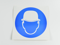 Знак M02 Работать в защитной каске, 200х200 Знак M02 Работать в защитной каске, 200х200