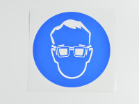 Знак M01 Работать в защитных очках, 200х200 Знак M01 Работать в защитных очках, 200х200