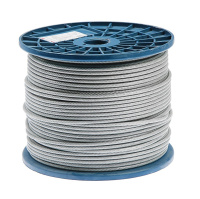 Трос стальной оцинкованный в ПВХ - оболочкке диам. 5 мм Трос стальной оцинкованный в ПВХ - оболочкке диам. 5 мм