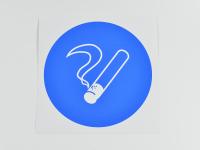 Знак M15 Курить здесь на самоклеящейся не светящейся пленке, 100х100 Знак M15 Курить здесь на самоклеящейся не светящейся пленке, 100х100