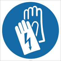 Знак M30 Работать в диэлектрических перчатках на самоклеящейся фотолюминесцентной плёнке, 200х200 НПО ПУЛЬС Знак M30 Работать в диэлектрических перчатках на самоклеящейся фотолюминесцентной плёнке, 200х200 НПО ПУЛЬС