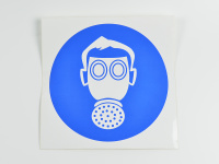 Знак M04 Работать в средствах защиты дыхания, 200х200 Знак M04 Работать в средствах защиты дыхания, 200х200