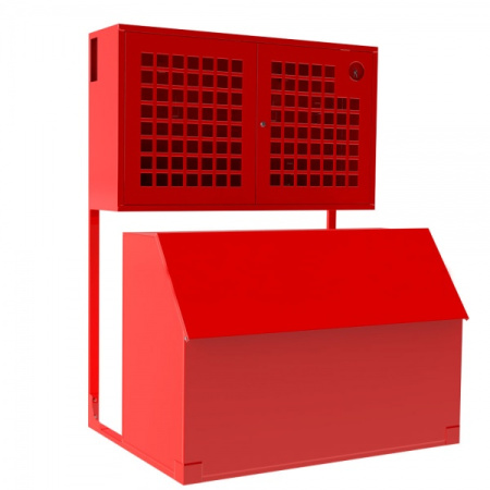 Стенд пожарный «Универсальный» с ящиком для песка 0,5 куб.м дверь с сеткой (без комплекта) Стенд пожарный «Универсальный» с ящиком для песка 0,5 куб.м дверь с сеткой (без комплекта)