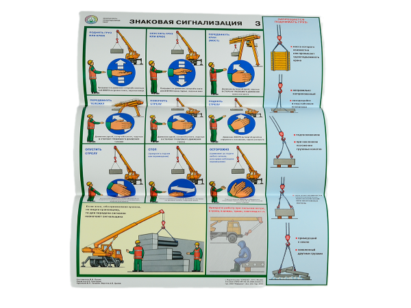 Комплект плакатов 'Безопасность грузоподъемных работ' (А2, 5 листов) Комплект плакатов 'Безопасность грузоподъемных работ' (А2, 5 листов)