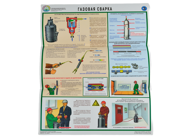 Комплект плакатов 'Техника безопасности при сварочных работах' (А2, 5 листов) Комплект плакатов 'Техника безопасности при сварочных работах' (А2, 5 листов)